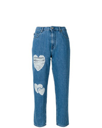 Love Moschino Heart Patch Straight Jeans
