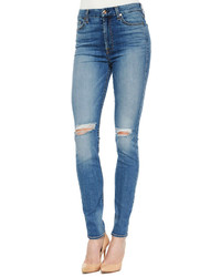 7 For All Mankind High Waist Skinny Jeans Sloan Heritage Medium