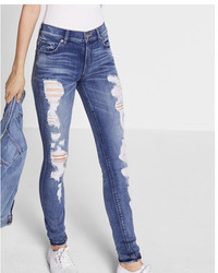 Express High Waisted Distressed Stretch Jean Leggings