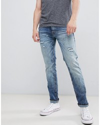 Jack & Jones Intelligence Jeans In Slim Fit With Open Rips 7a8