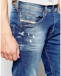 Diesel Jeans Belther 669b Slim Fit Light Distressed Wash