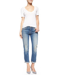 J Brand Jeans Georgia Mid Rise Slim Boyfriend Jeans Keeper