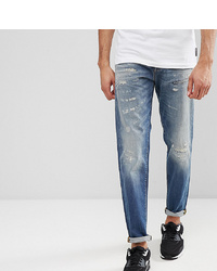 Selected Homme Jeans In Tapered Fit With Rip Repair Italian Denim 6108