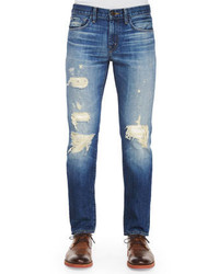 J Brand Jeans Tyler Deconstructed Ripped Denim Jeans Indigo