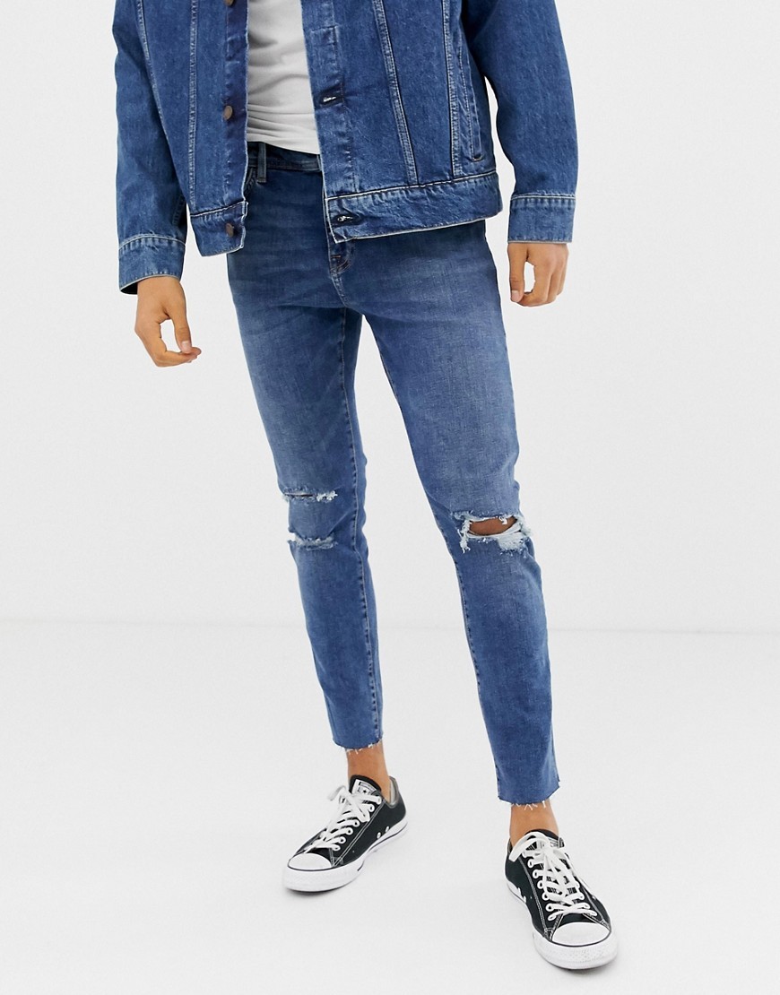 Bershka Join Life Slim Fit Jeans In Mid $10 | Asos | Lookastic