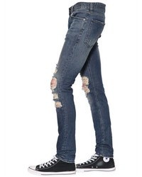 Just Cavalli 17cm Distressed Cotton Denim Jeans