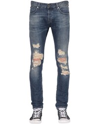 Just Cavalli 17cm Distressed Cotton Denim Jeans