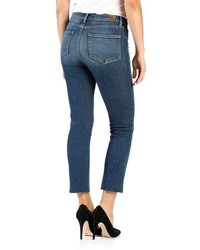 Paige Legacy Jacqueline Ripped High Rise Crop Straight Leg Jeans