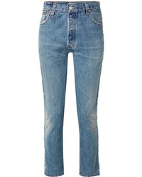 RE/DONE Levis Distressed Studded High Rise Skinny Jeans