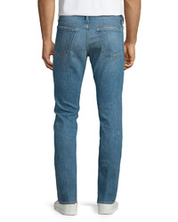 Frame Lhomme Russell Distressed Washed Denim Jeans Cave