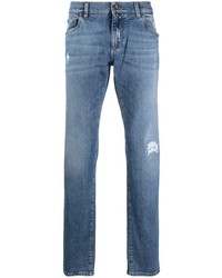 Dolce & Gabbana Logo Patch Denim Jeans
