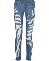 Topshop Marquesalmeida For Animal Shredded Mid Rise Skinny Jeans