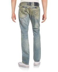 Cult of Individuality Mason Distressed Straight Leg Jeans