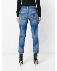 Dsquared2 Medium Waist Cropped Twiggy Jeans