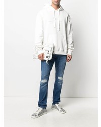7 For All Mankind Mid Rise Distressed Jeans