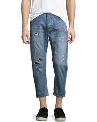 One Teaspoon Mr Brown Whiskered Distressed Jeans Blue