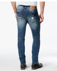 Reason Mulberry Slim Fit Ripped Moto Jeans