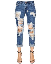 One Teaspoon Awesome Baggies Destroyed Denim Jeans