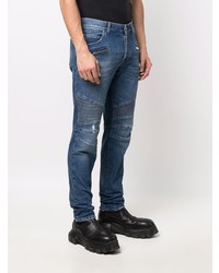 Balmain Panelled Straight Leg Jeans