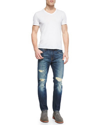 7 For All Mankind Paxtyn Distressed Denim Jeans