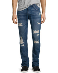 7 For All Mankind Paxtyn Distressed Denim Jeans Forgotten Cove