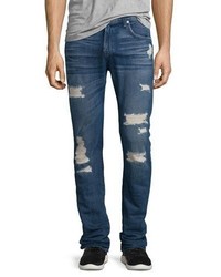 7 For All Mankind Paxtyn Distressed Denim Jeans Forgotten Cove