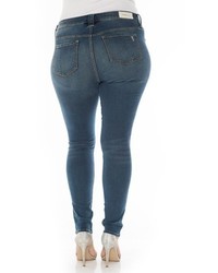 Plus Size Slink Jeans Ripped Stretch Skinny Jeans