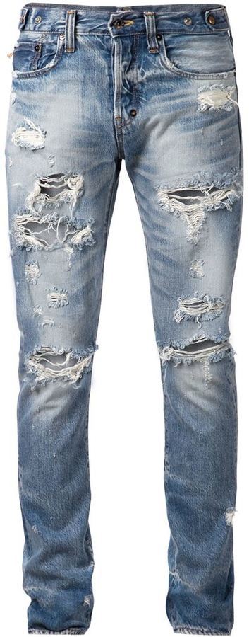 mens armani ripped jeans