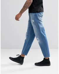 Religion Rehab Ripped Jeans In Mid Blue