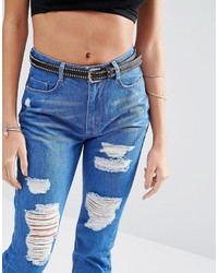 Missguided Riot High Rise Ripped Jean