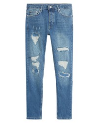 Topman Rip Repair Skinny Jeans