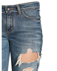 Dolce & Gabbana Ripped Cotton Denim Jeans