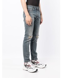 VERSACE JEANS COUTURE Ripped Detailing Skinny Jeans