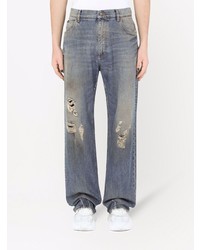 Dolce & Gabbana Ripped Wide Leg Jeans