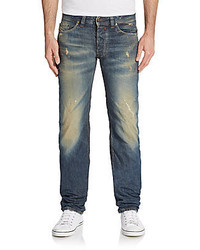 Diesel Safado Distressed Slim Straight Jeans