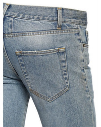Saint Laurent 15cm Destroyed Cotton Denim Jeans