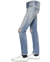 Saint Laurent 15cm Skinny Mid Rise Cotton Denim Jeans