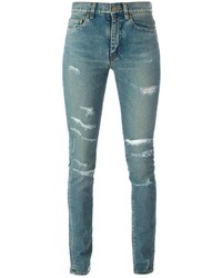 Saint Laurent Ripped Skinny Jeans