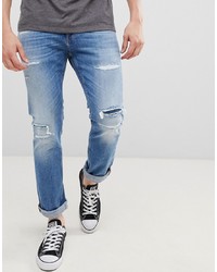 Tommy Jeans Scanton Distressed Slim Fit Jeans In Light Wash