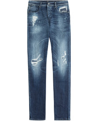 7 For All Mankind Seven For All Mankind Distressed Straight Leg Jeans