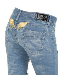 Skinny Destroyed Washed Denim Jeans