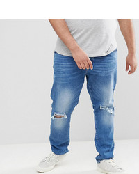 Jacamo Skinny Fit Jeans In Rip Re