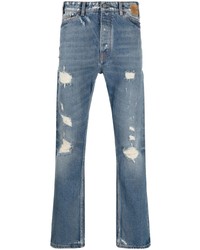 Palm Angels Slim Cut Ripped Detail Jeans
