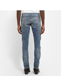 Saint Laurent Slim Fit 155cm Hem Ripped Denim Jeans