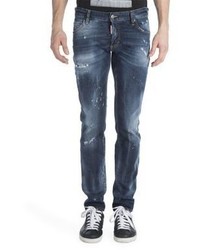 DSQUARED2 Slim Fit Bubble Wash Distressed Jeans