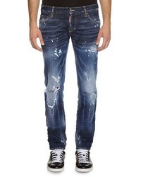 DSQUARED2 Slim Fit Distressed Jeans Blue
