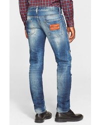 DSQUARED2 Slim Fit Ripped And Repaired Jeans