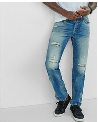 Express Slim Fit Rocco Repaired Straight Leg Jean