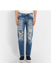 Alexander McQueen Slim Fit Washed Selvedge Denim Jeans