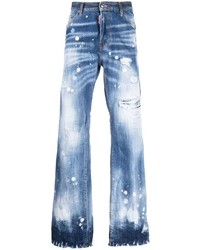 DSQUARED2 Straight Leg Distressed Jeans